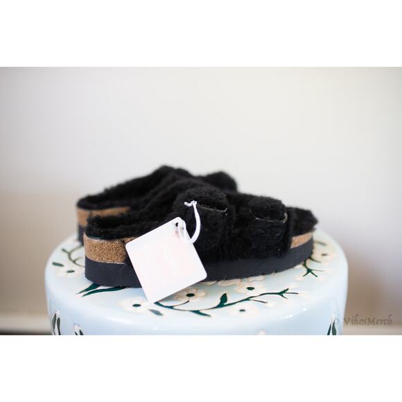 Papillio Arizona Teddy Shearling Birkenstock Sandals 37 N - Picture 3 of 5